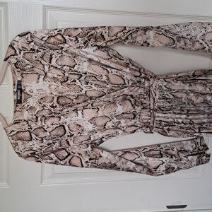 Pleated Leopard Dress